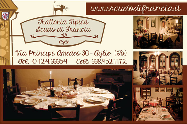 Trattoria Tipica Scudo di Francia, Via Principe Amedeo, 30, 10011 Agliè (TO)